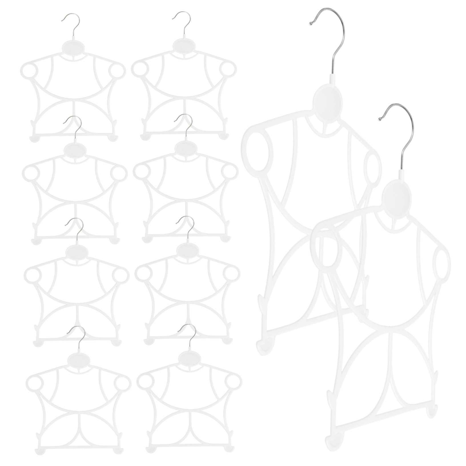 POPETPOP 40 Piezas Perchas Infantiles Unidades para Ropa de Niña Plástico Grueso Antideslizante Compacto y Resistente para Colgar Vestidos Chaquetas y Pantalones Armarios Domésticos y