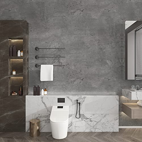 Holomey 36"X157"3D Concrete Wallpaper Peel And Stick Cement Contact Paper Dark Grey Texture Wallpaper Matte Modern Wallpaper Removable Self-Adhesive Vinyl Roll For Walls Kitchen Countertop #TOP6