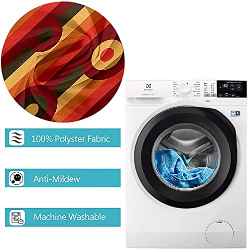 Rideau de douche 180x200 polyester à rayures multicolores KnSam pour douche