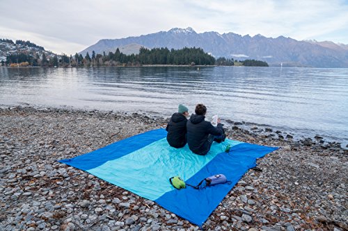 Wekapo Beach Blanket Sandproof, Extra Large Oversized 10'X 9' For 2-8 Adults, Big & Compact Sand Free Mat Quick Drying, Lightweight & Durable With 6 Stakes & 4 Corner Pockets #TOP7