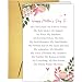 Supoeguk Sentimental Mother's Day Card for Mom, Poem Mothers Day Card from Daughter Son, Happy Mother's Day to My Whole World