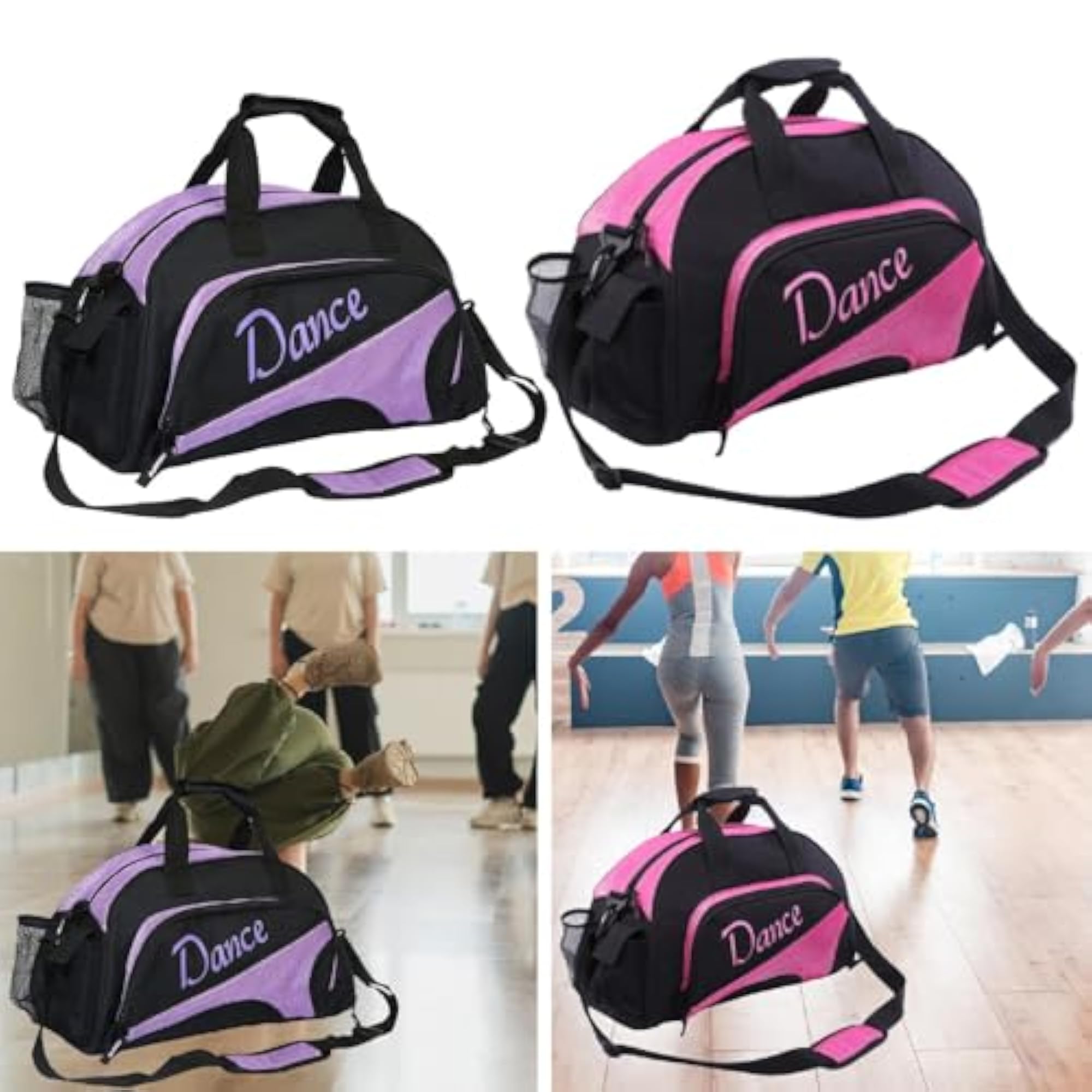 Dance Shoe Bag Multifunctional Lightweight Weekend Gym Bag, Purple