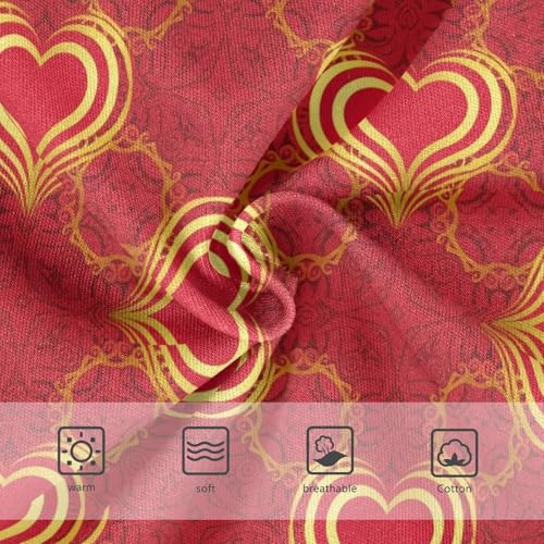 Joisal Elegant Red Gold Hearts Little Girl Panties Toddler Girls Underwear Cotton Animals Briefs Undies Kids 2t3