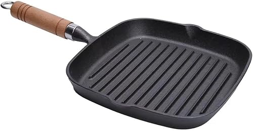 Miniatura 3 de Sartén antiadherente de 9 pulgadas para estufas, versátil sartén antiadherente sin recubrimiento, olla de carne de hierro fundido, parrilla interior