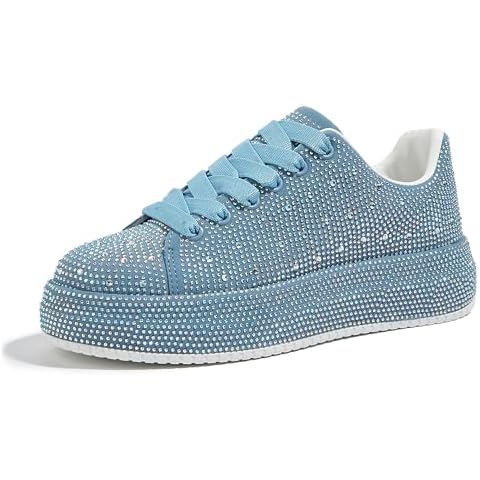 LUCKY STEP Rhinestone Platform Sneakers for Women Cover