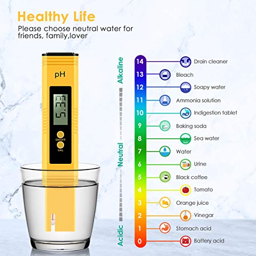 Digital PH Meter, 0.01 PH High Accuracy Water Quality Tester with 0-14 PH Measurement Range, PH Meter for Drinking Water/Soil/Pool/Laboratory/Hydroponics withTDS - Thumbnail 4