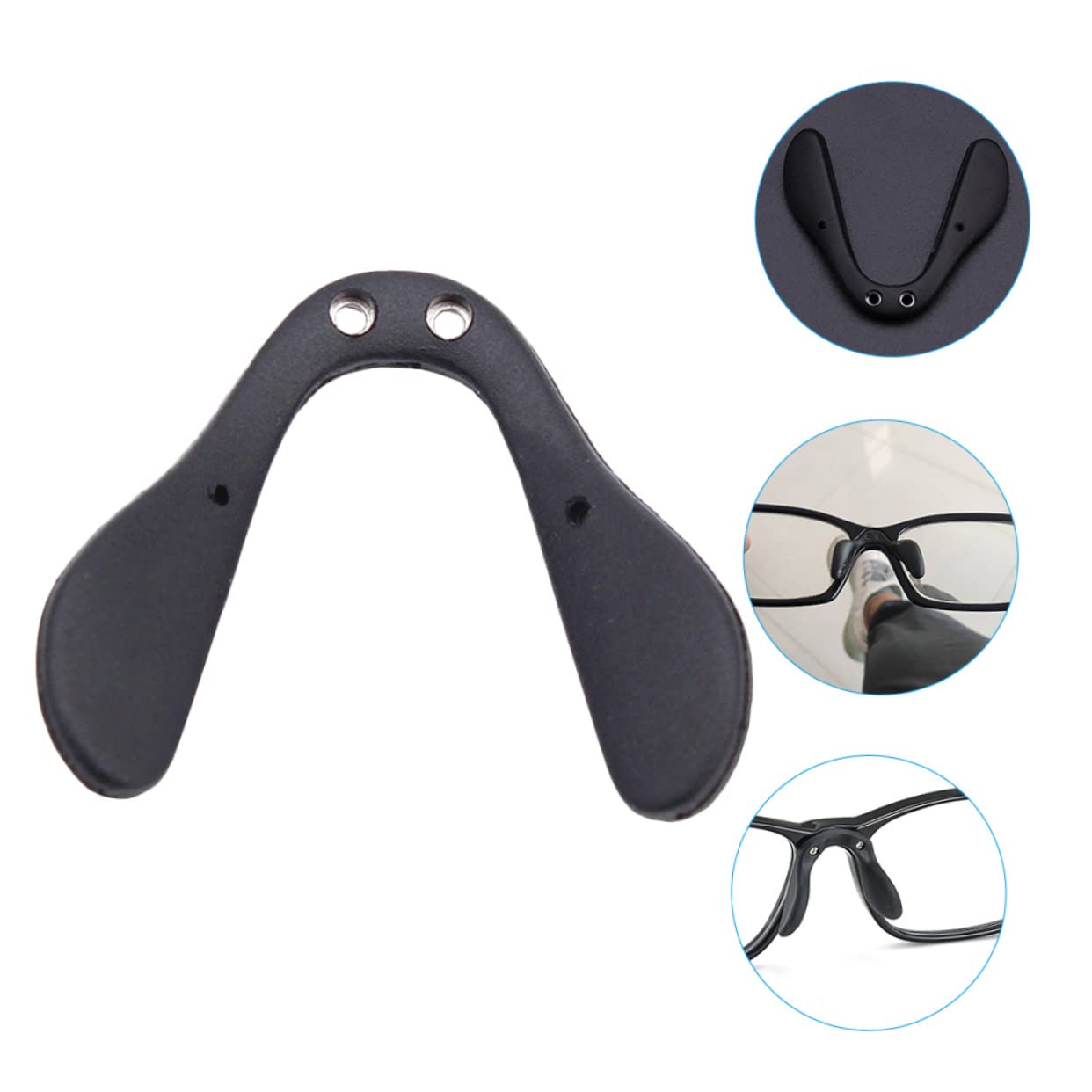 Didiseaon 24 Pièces Plaquettes De Lunettes Plaquettes Nasales tes De Nez De Lunettes Coussinet Antidérapant Pour Le Nez Enfant Protège- Tapis De Caoutchouc Black