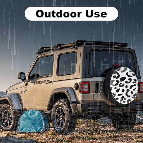 Image of Spare Tire Cover Fit for Trailer RV SUV Truck Tough, Waterproof Dust-Proof PVC Leather Tire Covers with Leopard Cheetah Motifs (16 inch for OD 29.92 inch - 31.10 inch)