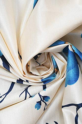 Image of Set of 2 Long Door Curtains-9 Feet, Aqua