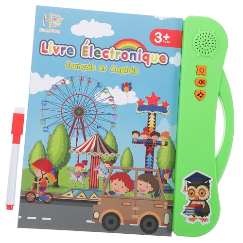 Abaodam Electrónico Bilingüe Francés E Inglés con Sonido Juguete Educativo Interactivo para Años de Actividades Preescolar Portátil y para Aprendizaje de Idiomas y Desarrollo de