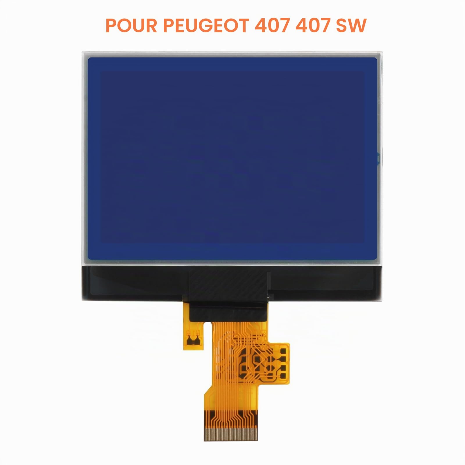 Écran LCD pour Peugeot 407 407SW 2004-2010 HDI Couple Instrument Cluster LCD Display Replacement pour Peugeot 407 Coupé 2005–2010 LCD Screen de Rechange, OEM A2C53119649 9658138580