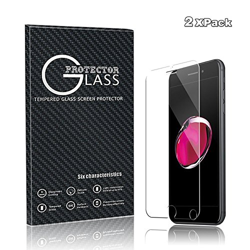 NeKan for iPhone 7 Tempered Glass Screen Protector Anti Fingerprint 9H Hardness HD Ultra Clear (2 Pack 4.7