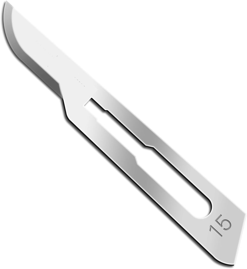 IMS-CBLD15 Box of 100 Scalpel Sterile Blades #15 Carbon Steel Individually Foil Wrapped