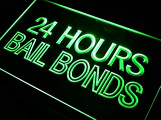 ADVPRO Bail Bonds 24 Hours LED Neon Sign Green 24 x 16 Inches st4s64-i461-g