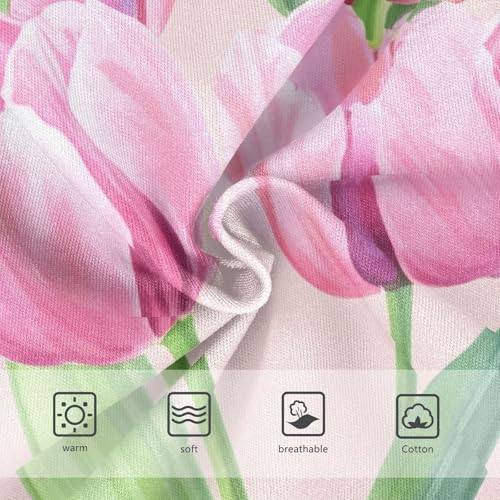 Fun Toddler Underwear Custom 2t Cotton Girl Panties Cute Watercolor Pink Tulips Green Leavesl Briefs Undies Kids3