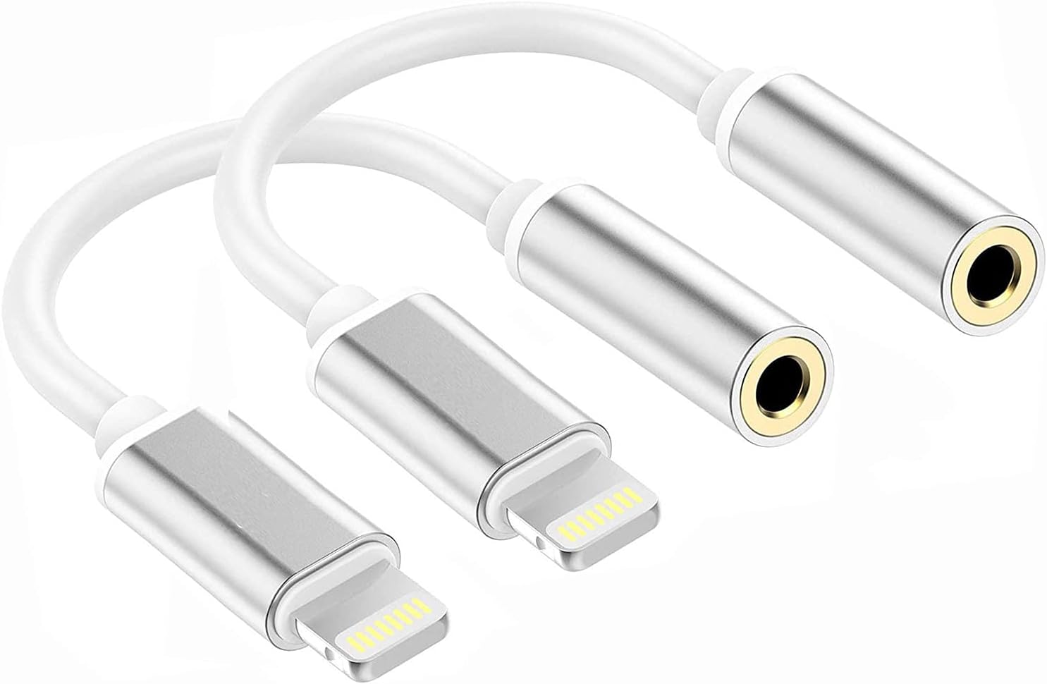 Lightning to 3.5mm Headphone Jack Adapter, Apple MFi Certified Digital Hi-Fi Audio Earphone Connector for iPhone 12/12 Pro Max 11 Pro/XS/XR/X/8 7 SE, iPad Pro Mini, Support iOS 10~14.4 and Later
