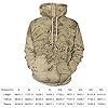 Bagea-Ka Middle Earth Map Gray Pattern Unisex Hoodie Sweatshirt Pullover with Pockets 3D Print for Men Women, Style, XXL #2