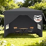 Hochwertiger UV- & Wetterschutz: Das Dach aus 420D Oxford-Gewebe mit UV 50+ blockiert effektiv bis zu 99 % der UV-Strahlen und schützt zuverlässig vor Regen. Perfekt für Gartenpartys, Strandtage oder Sportevents – auch bei wechselhaftem Wetter.