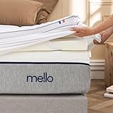 Surmatelas 140 x 190 - Mello, Duo 8cm Mémoire de Forme, Qualité Hôtellerie, Housse Coton matelassée Lavable, Confort Moelleux et Respirant, Haute densité, Fabriqué en France