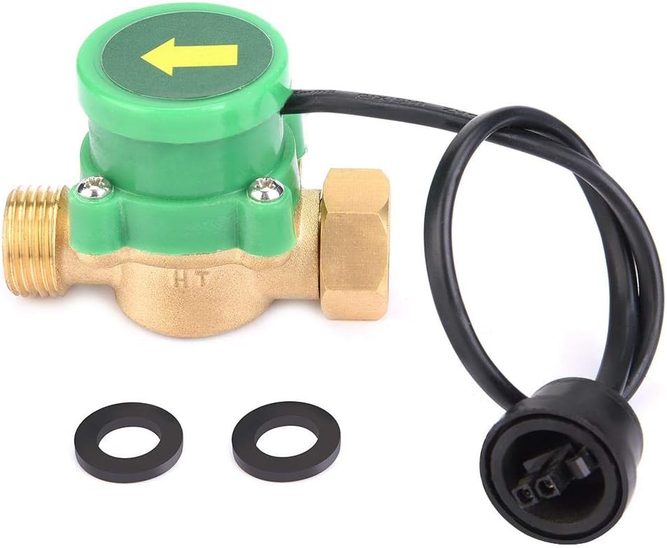 Water Flow Switch,G1/2-G1/2 Thread Flow Sensor Electronic Pressure Automatic Control Switch 220V