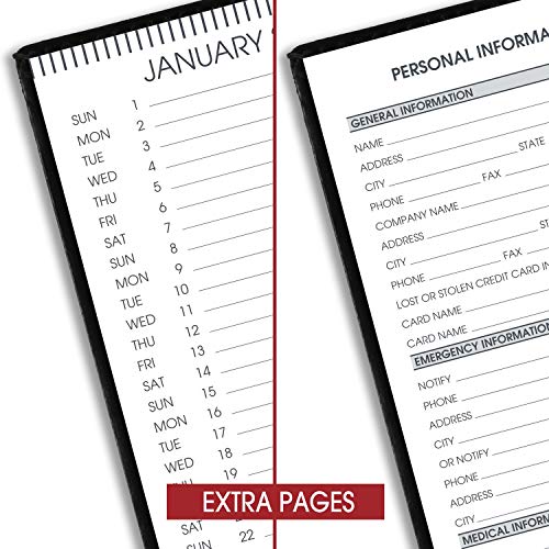 2022 Pocket Calendar By At-A-Glance, Weekly Appointment Book & Planner, 3-1/4" X 6-1/4", Pocket Size, Refillable, Black (7000805) #TOP3