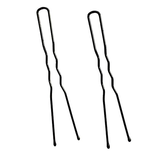 Miniatura 3 de Leline's Juego de 50 horquillas negras en forma de U, para mujeres y niñas, 2.4 pulgadas