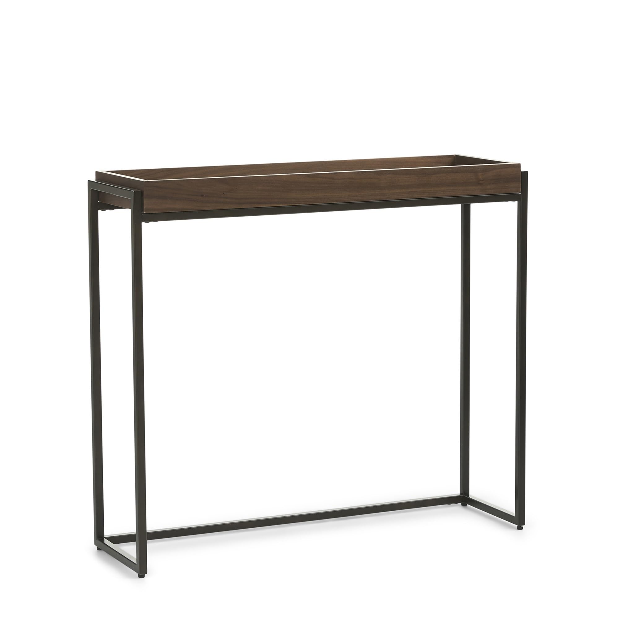 Mesa de entrada estrecha de madera maciza para pasillo y salon vintage