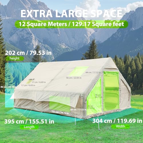 Carpa Inflable Nice C para Camping de 12 Personas Beige miniatura 3
