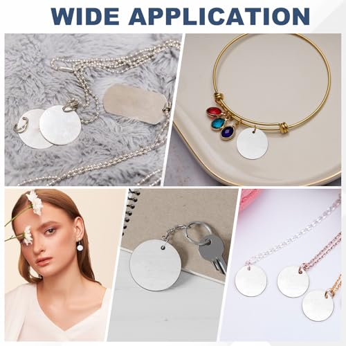 Discos de acero inoxidable para fabricación de joyas personalizadas y llaveros 7
