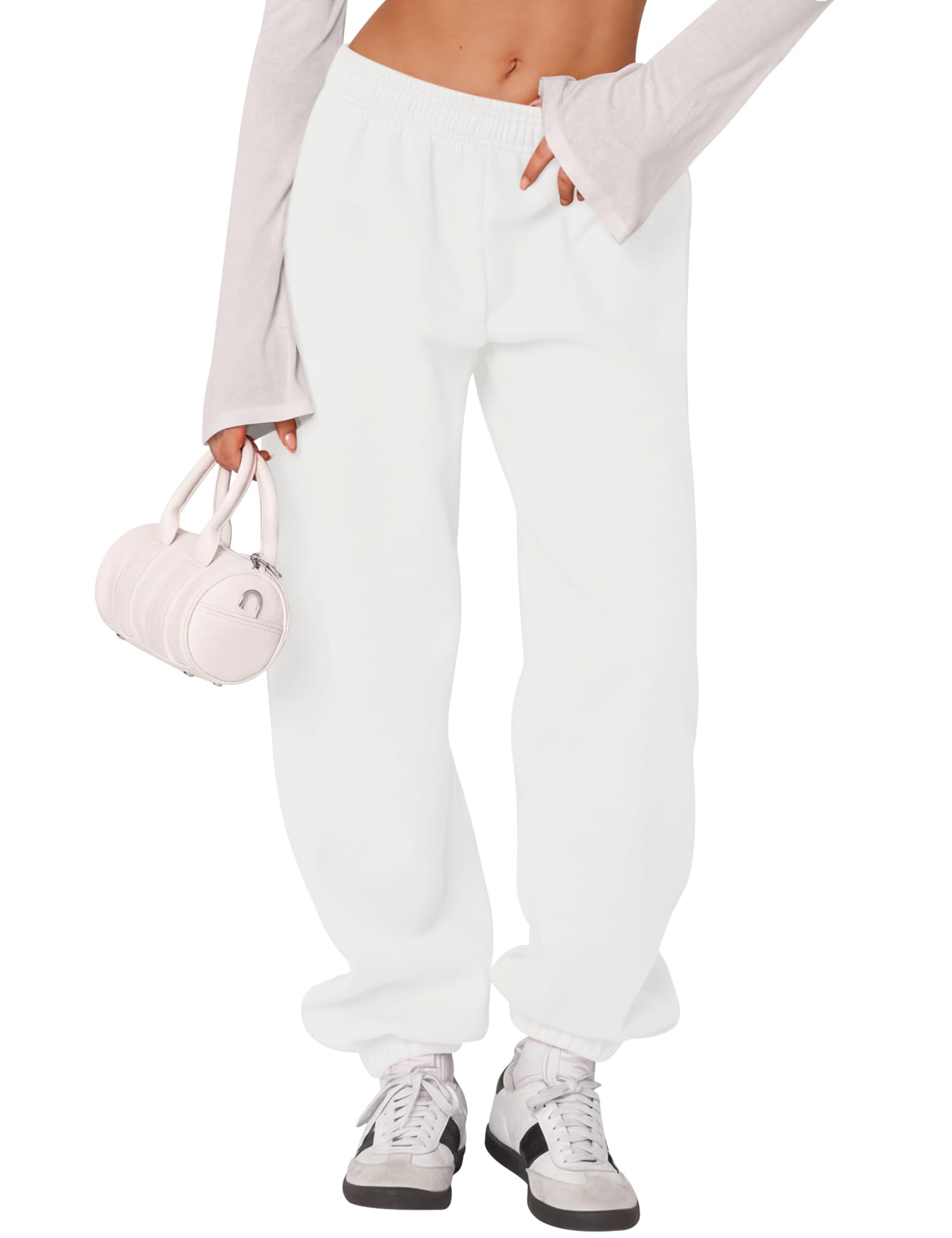 Sweatpants Women Fleece Joggers Wide Leg Sweat Pants Baggy Gym Sweatpant Winter Spring Drawstring Clothes with Pockets