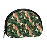 Tamaño: mide 4.7 x 3.5 pulgadas, este bolso de cambio con estampado de leopardo de la selva proporciona la cantidad justa de espacio para guardar pequeños elementos esenciales como cambio suelto, pintalabios u otros artículos personales