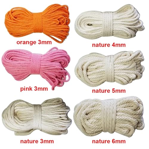 Cordón de algodón de 6mm para decorar tu hogar con tapices de macramé hechos a mano 3