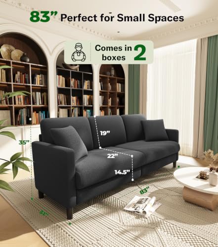 Image of Welzona Couches for Living Room, 83 inchTeddy Sofa Couch, Sofas for Living Room