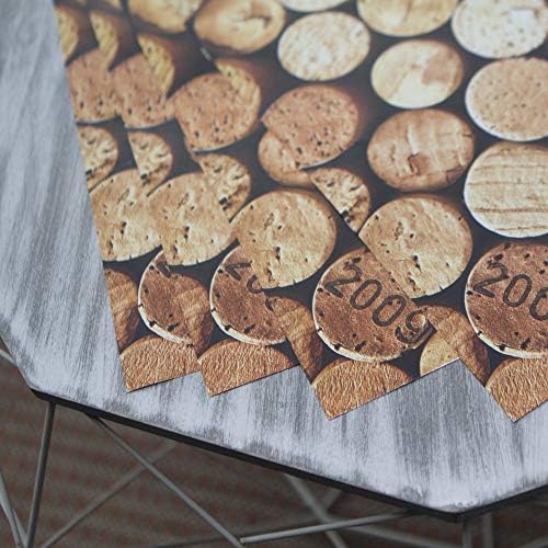 Paper placemat Pad [Pack of 50] Size DIN A3 (42 x 29.7 cm / 11.7 x 16.5 inch). Professional Design Wine Cork Pattern. Disposable, one use recyclable material.