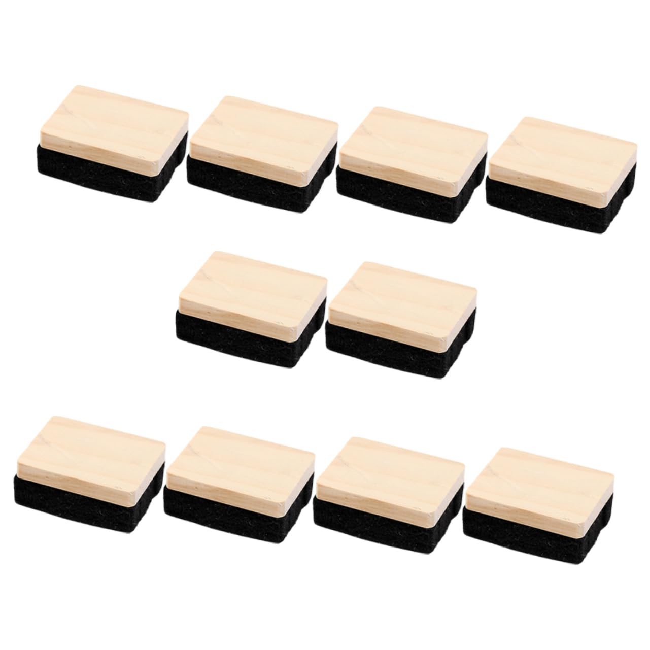 DOITOOL 2 Sätze Tafelschwämme Aus Holz Und Filz Staubfreie Kreidewischer Für Schul Büro Und Heimgebrauch Reinigungslösung Für Schwarze Und Weiße 10 Stück * 2