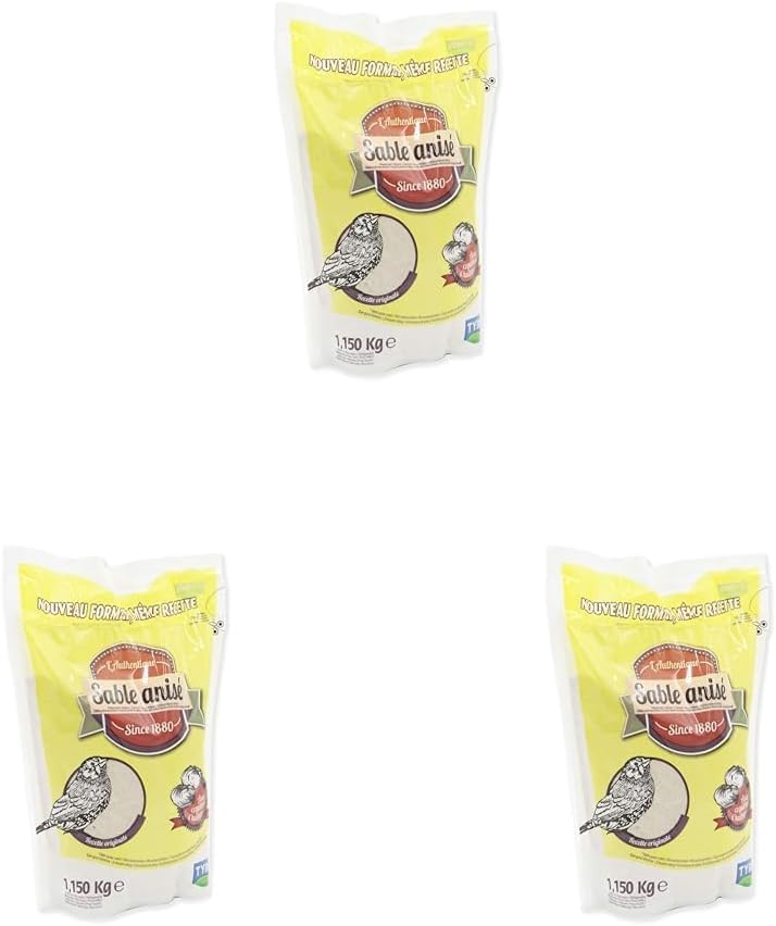 Tyrol | Vogelsand 1kg für Vogelkäfig | Käfig-Sand mit Anis für Vogel -Hygiene, Wohlbefinden & Samenverdauung | 1 Beutel, Vogelsand 1,150kg | Für Haustiere und Vogel-Dekoration