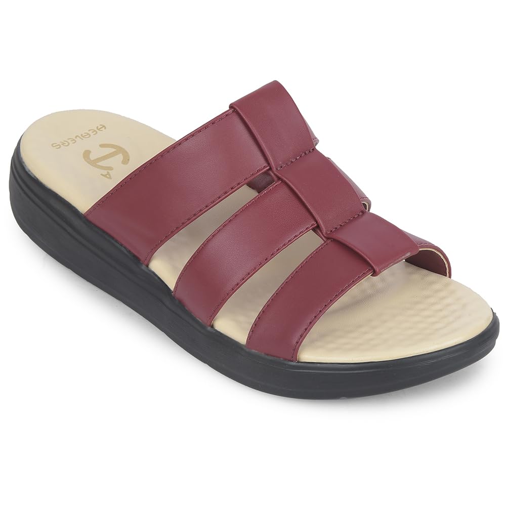 Healers ZUBIE-4E Casual Slipper for Women - Cherry | Ladies Slippers With Slip-On Style - Durable, Comfortable & Lightweight - Suitable For Outdoor, Monsoon & Rainy Season Fashion Footwear-image-20