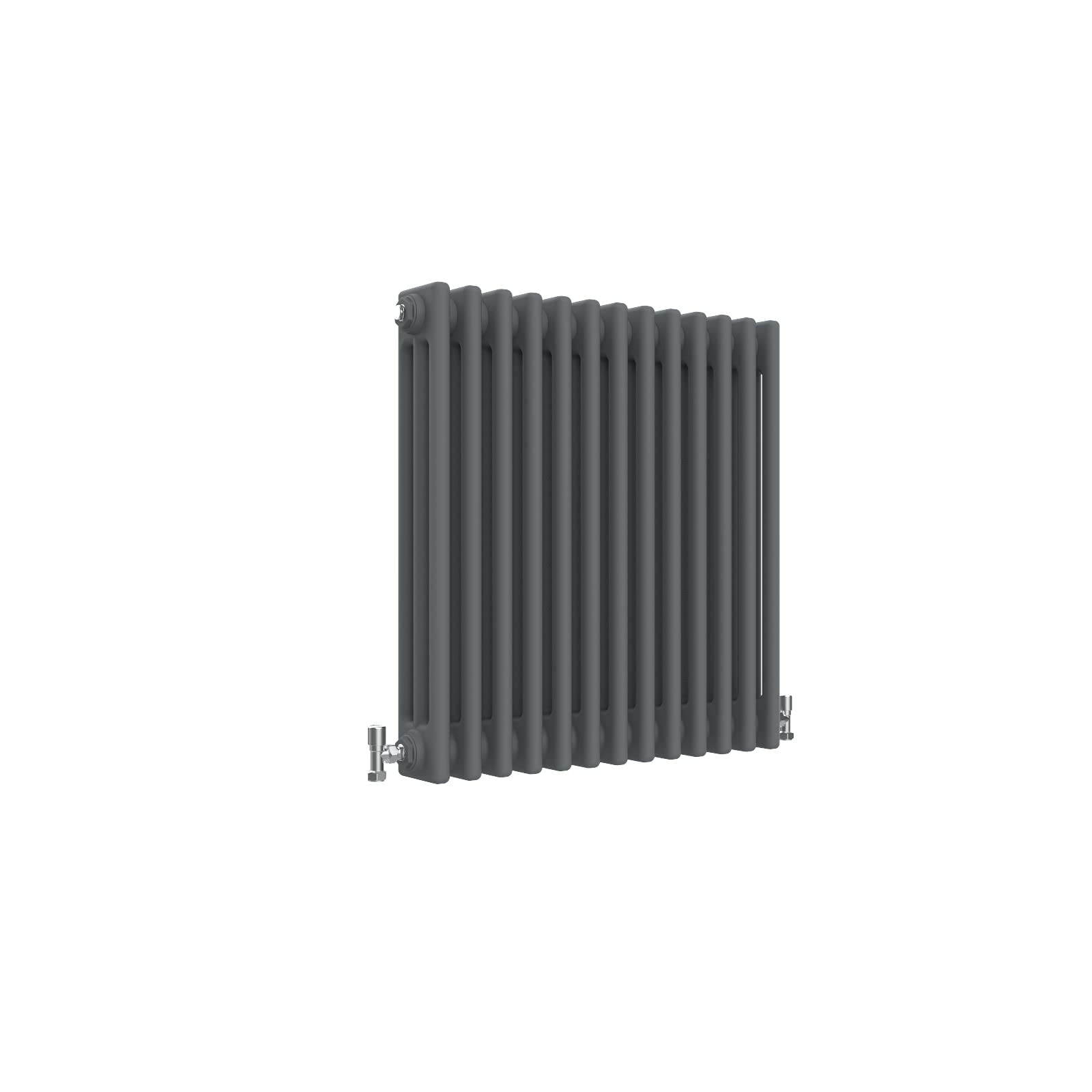 Traditional 3 Column Central Heating Radiator Horizontal Rads Cast Iron Style Anthracite 600x605mm