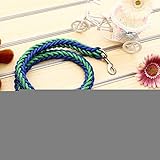 Warm Wallpaper Correa Tejida a Mano para Perros Grandes de 1,3 m de Longitud, Cuerda de tracción para Mascotas de Nailon, Cuerda de Entrenamiento para Perros de Razas Grandes S greenblue