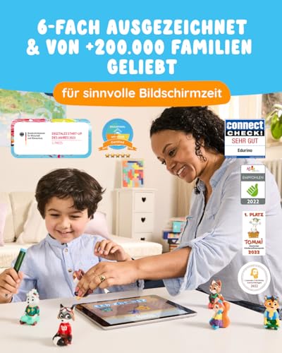 Edurino Starterset Robin Erstes Rechnen bis 10 (Stufe 2) ab 4 J. inkl. Eingabestift | Innovatives und digitales Lernspiel | Zahlenverständnis | Zahlen sortieren & ordnen | Erstes Plus- & Minusrechnen