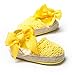 ESTAMICO Infant Girls' Net-Yarn Lace Bow Sandals Yellow US 3