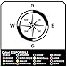 Adesivi Rosa dei Venti Bussola Adesiva per Fuoristrada 4X4 stickers decals (NERO)