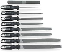 Nicholson 9-Pc Ergonomic File Set: 6", 8", 10" & 12" Bastard & Tapered Files for Maintenance - 22030HNNN
