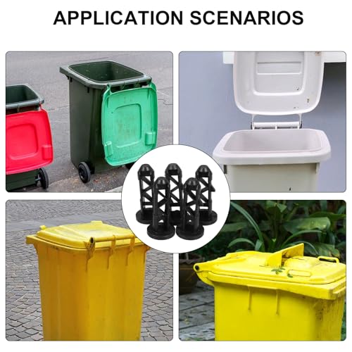 Image of Trash can Lid Hinged Pins 5Pcs Plastic Latches for 240L Trash Cans Secure Dustbin Cover Link Bolts Easy Installation Replacement for Outdoor Sanitation Models