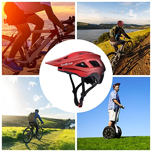 Bike Helmet, OnBros Cycle Helmet Men and Women, Scooter Skateboard MTB BMX Bike Helmet Lightweight, Mountain Bike Helmet with Visor, Bicycle Helmet 55-61cm - Image 8