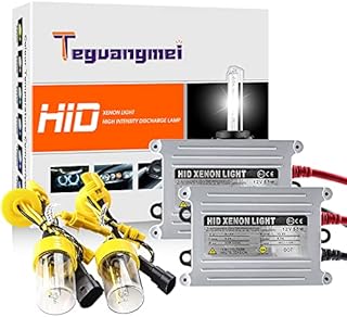 Teguangmei 2Pcs H1 55w HID Xenon Conversion Kit 6000K Headlight Bulbs + Two Slim HID Ballast 12V