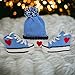 Handmade Blue Crochet Baby Booties Beanie Set, Organic Cotton, Non-Slip, Gender-Neutral Newborn Outfit, Ideal Baby Shower Gift