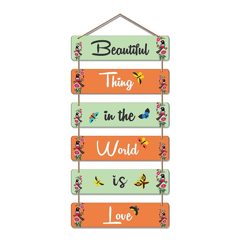 Image of Proxoto Positive and Love Quote Wall decoration art pieces | Wall Hanging Best for Livingroom | Bedroom | Children Room Home Decor Pack of 1 (Pista)