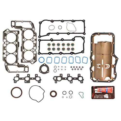 Evergreen Engine Rering Kit Fsbrr8-30300G Compatible With 02-05 Dodge Jeep 3.7L Sohc Vin K Full Gasket Set, Standard Size Main Rod Bearings, Standard Size Piston Rings #TOP1