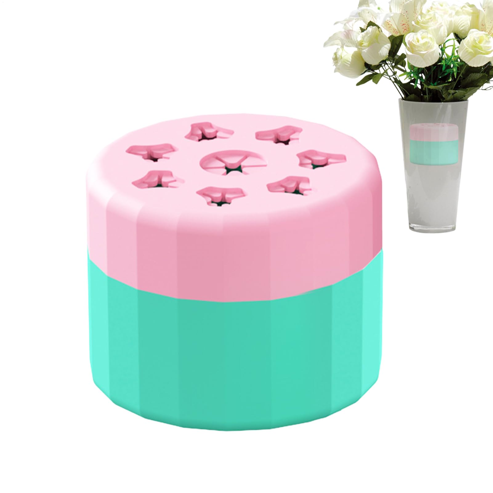 Soporte de arreglos florales y soportes de tallo para flores con base de silicona duradera